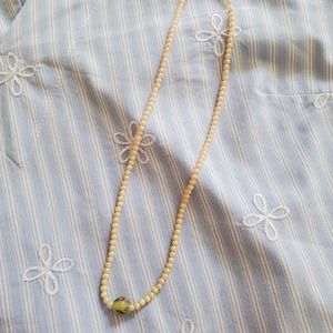 Vintage 80's pink bead necklace